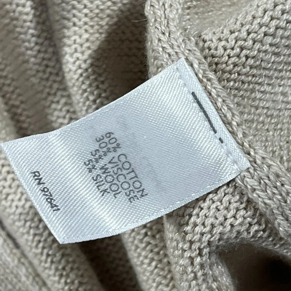 J Jill Cardgian Womens Large Wool‎ Button Front Sweater Academia Cottage
